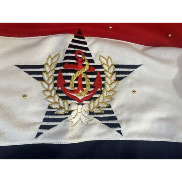 Vtg Alfred Dunner Women's Sweatshirt Nautical Medium Pullover Embroidery Anchor - Picture 6 of 7